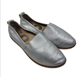 Sorel Ella Metallic Silver Slip-On Flats Size 7.5 Women's
